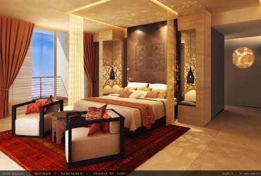 Baglioni resort & villas. Luxury bedroom. 