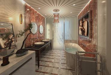 Regina Hotel Baglioni. Modern bathroom. 