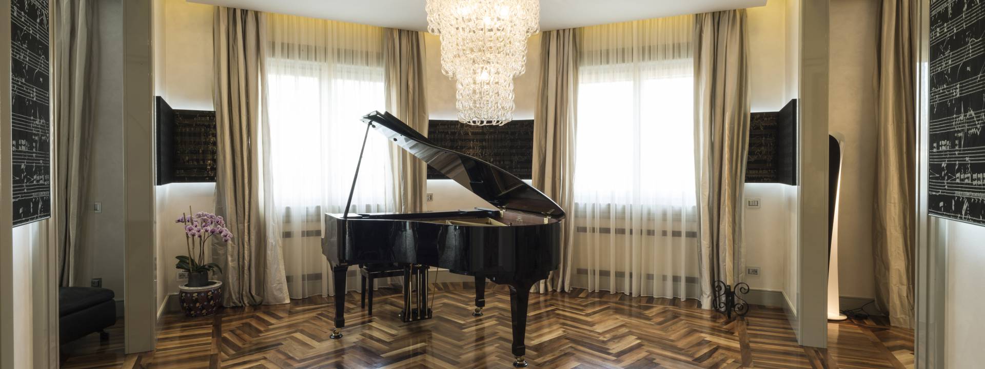 Luxury Apartment.  Stunning music room.