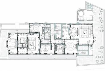 Luxury Roman penthouse, Exclusive suit at Baglioni Hotel , Floor plan