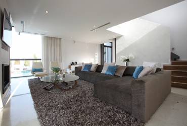 Modern contemporary living room at Villa Gabrielle 