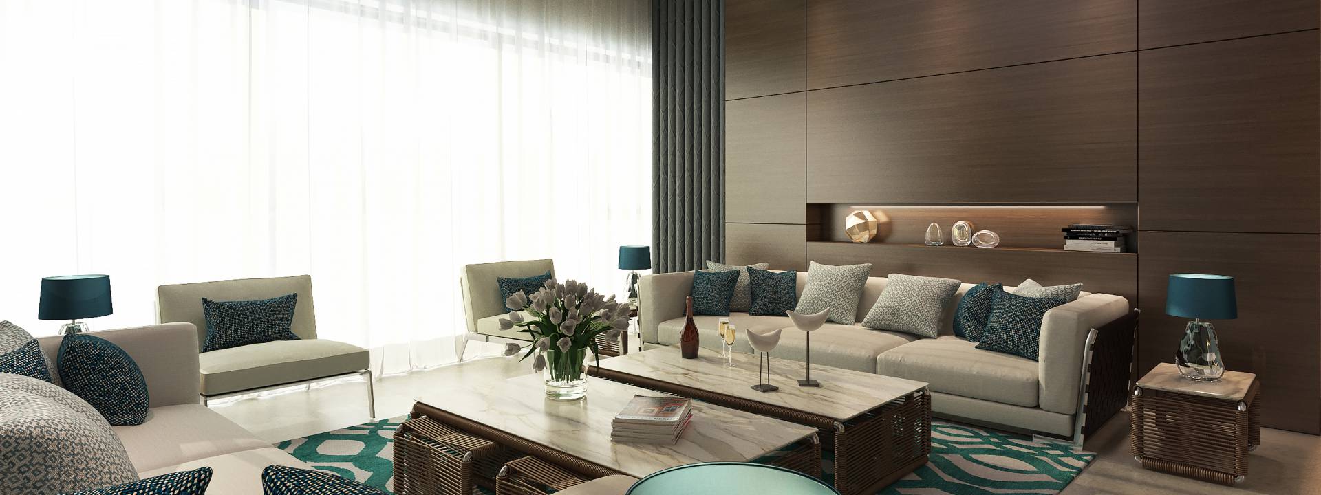 Elegant living room designed by Yvette Taylor London