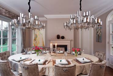 Contemporary Villa. Luxury dining room.