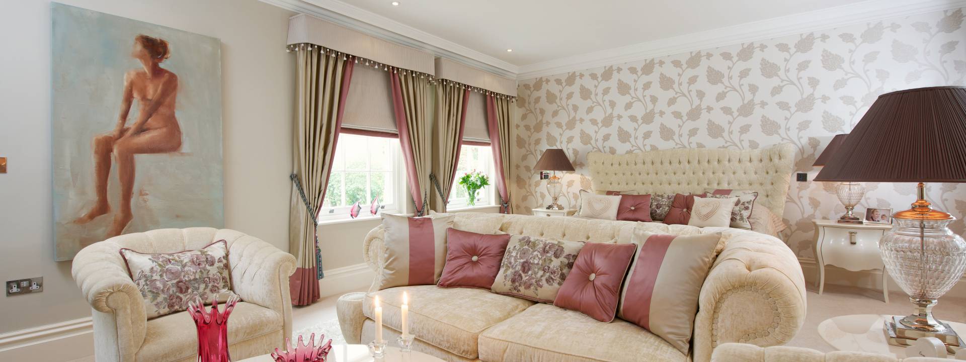 Contemporary Villa, luxurious bedroom