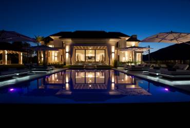 Contemporary Holiday Villa. Stunning swimming pool designed by Yvette Taylor London