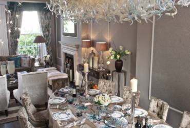 Luxurious Town-house.  Stunning dining room.  Taylor Interiors.