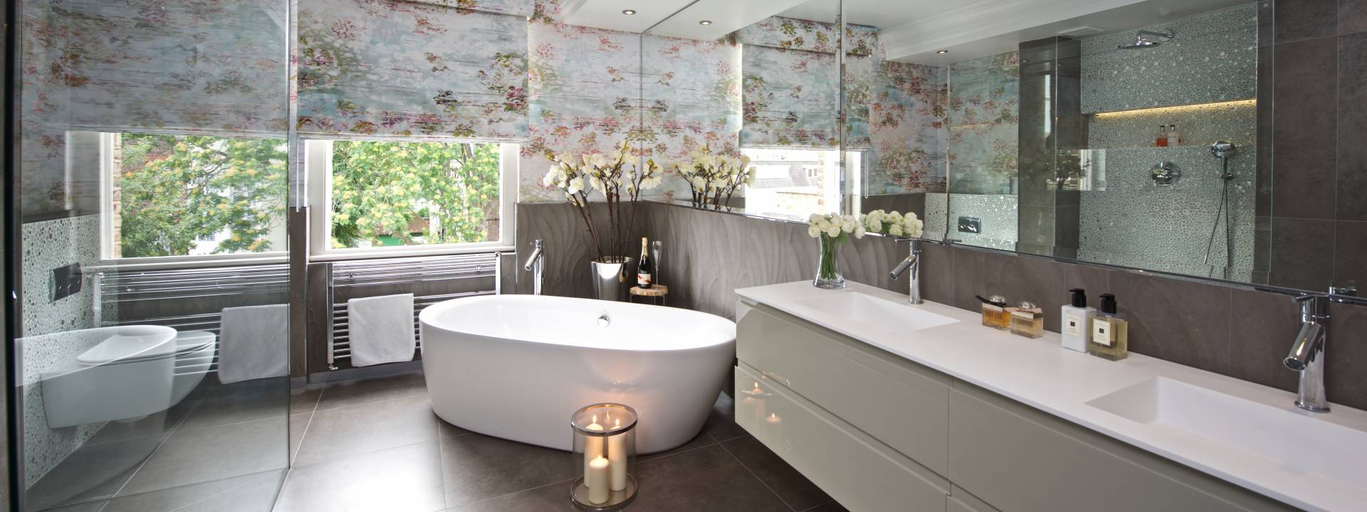 Exquisite Town-house.  Luxury bathroom. Taylor Interiors.