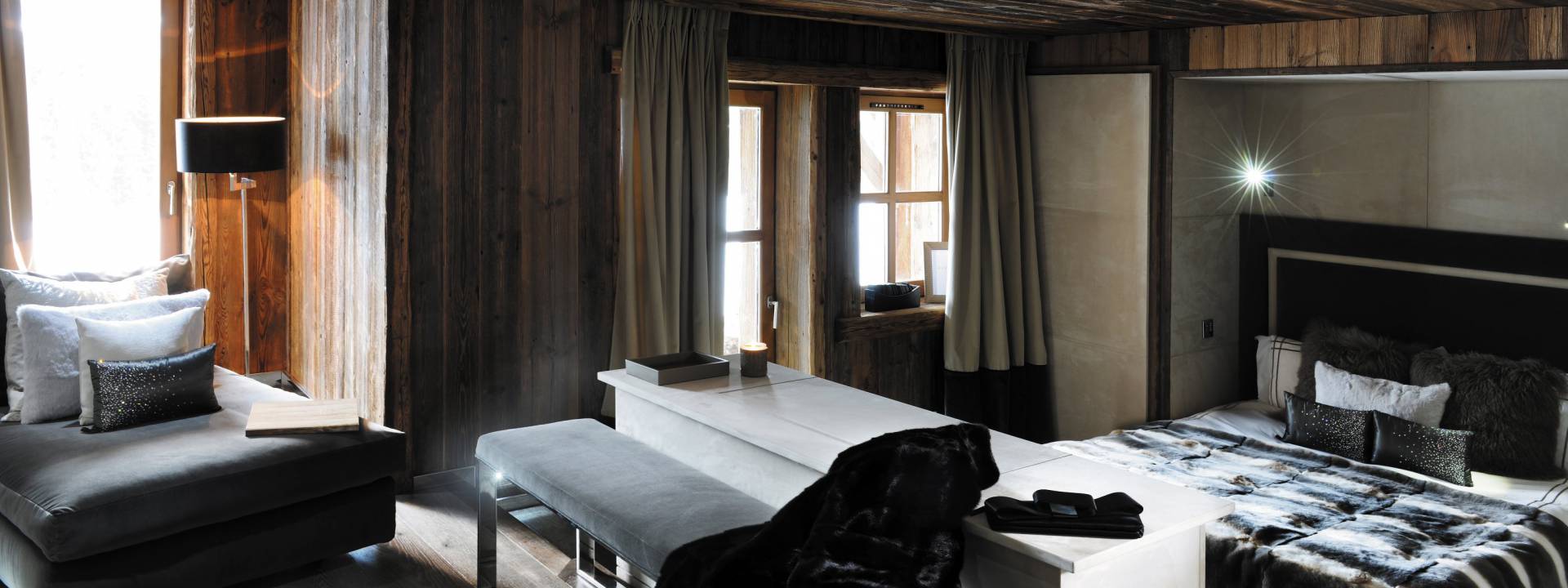 Luxury Winter Chalet, Bedroom, Switzerland 