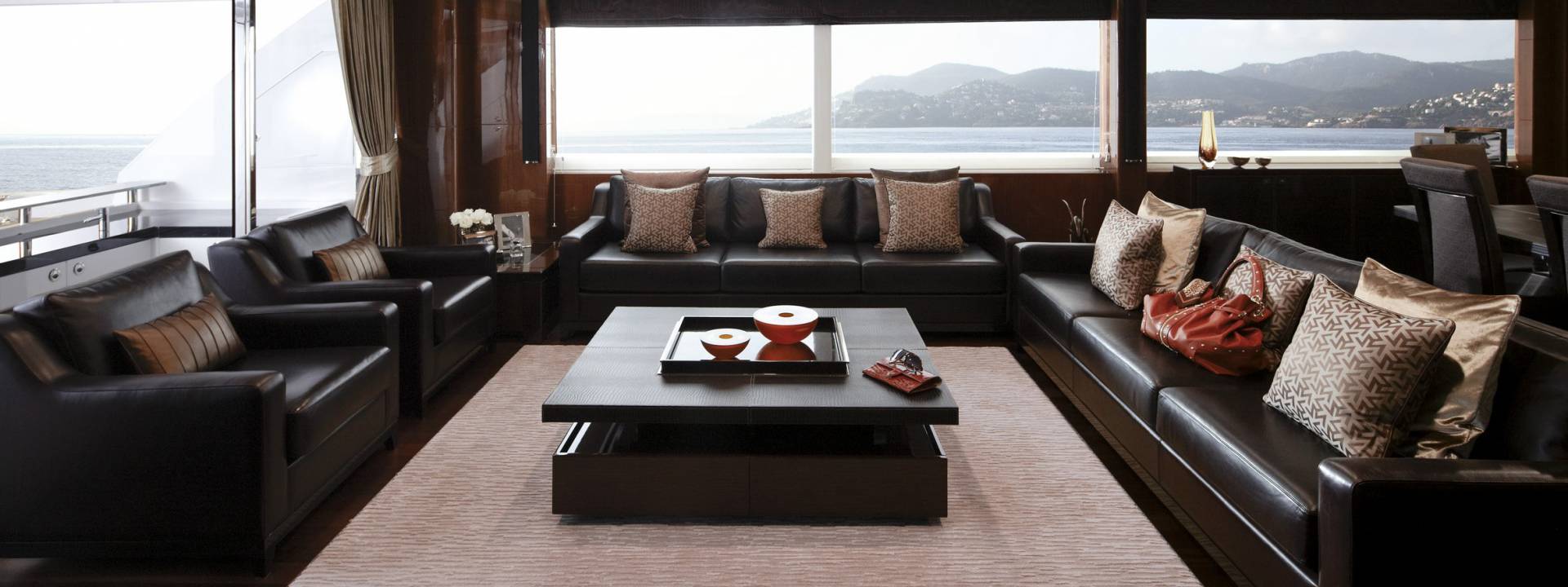 Luxury yacht living room, Yvette Taylor London